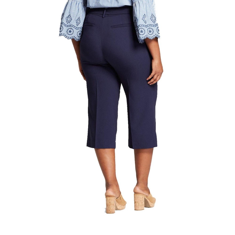 Ava & Viv Wide Leg Crop Pants Plus New - Picture 2 of 2
